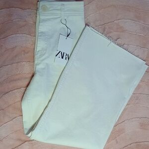 Zara Women's Off-White Marine Strait Jean